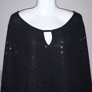 COCOMO LADIES BLACK GLITTER DRESS TOP